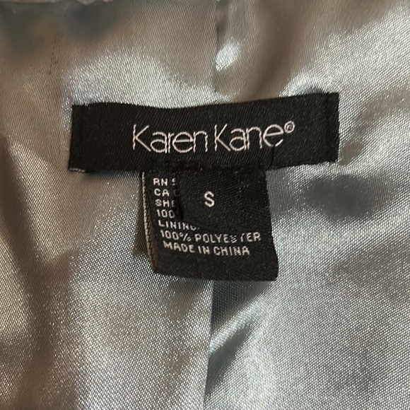 NWT Vintage Karen Kane Blue Leather Studded Jacket Small - Picture 6 of 10